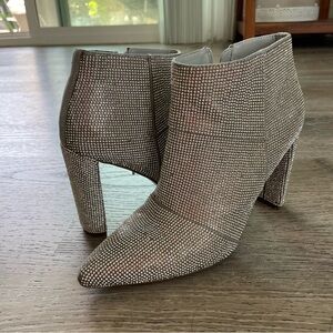 Rhinestone boots silver Steve Madden
